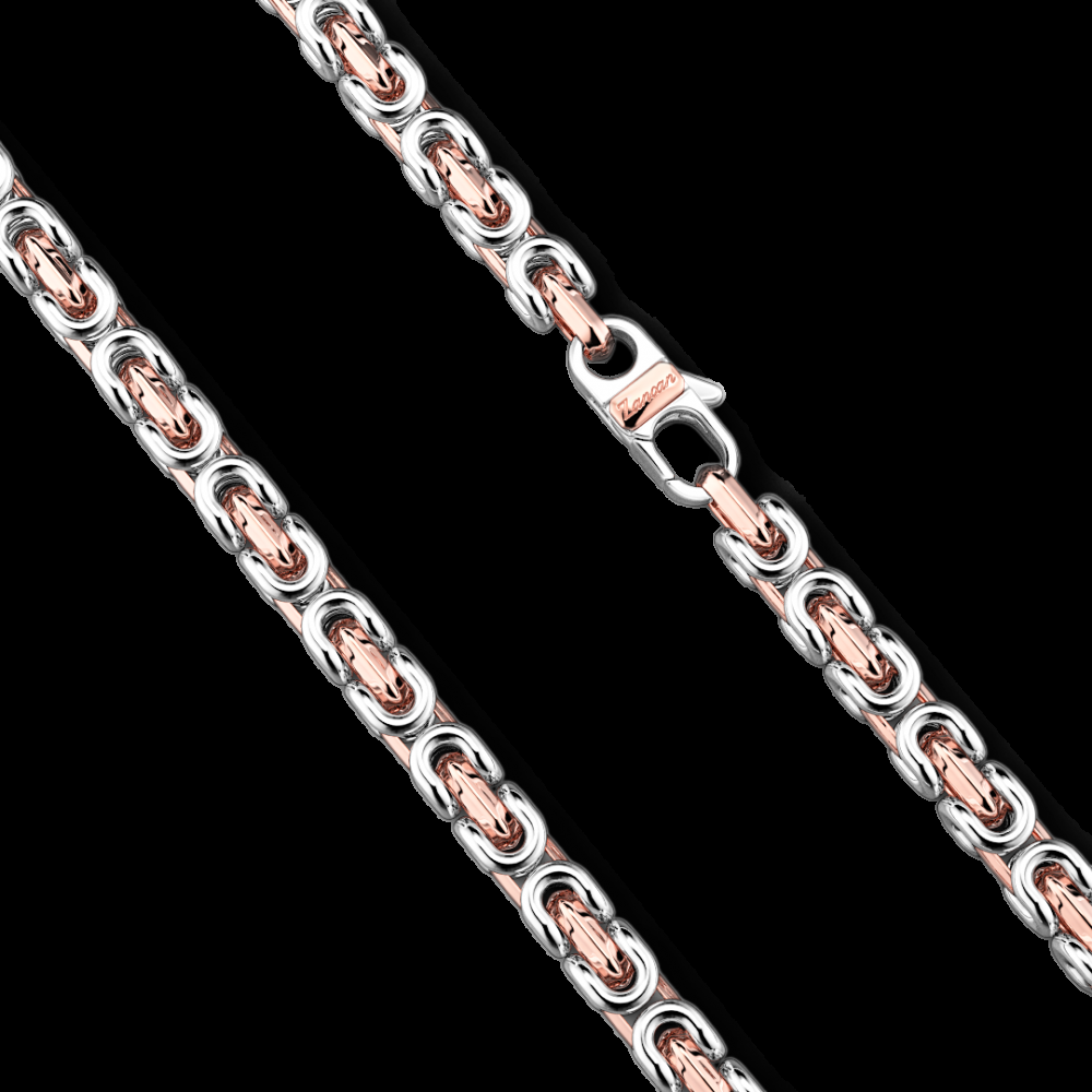 Zancan Collana da uomo Zancan a catena in argento e oro rosa In Saldo