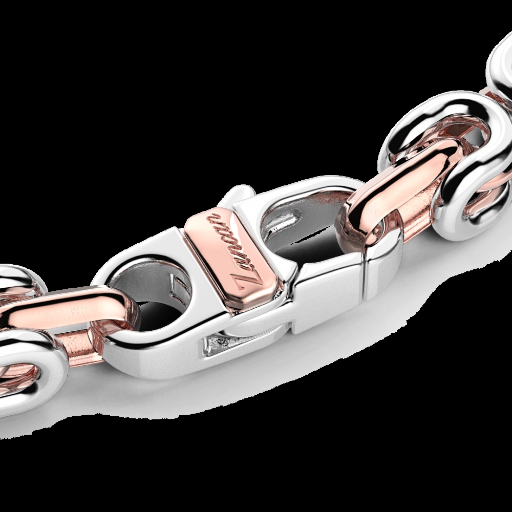 Zancan Bracciale da uomo Zancan catena in argento e oro 18k Nuova