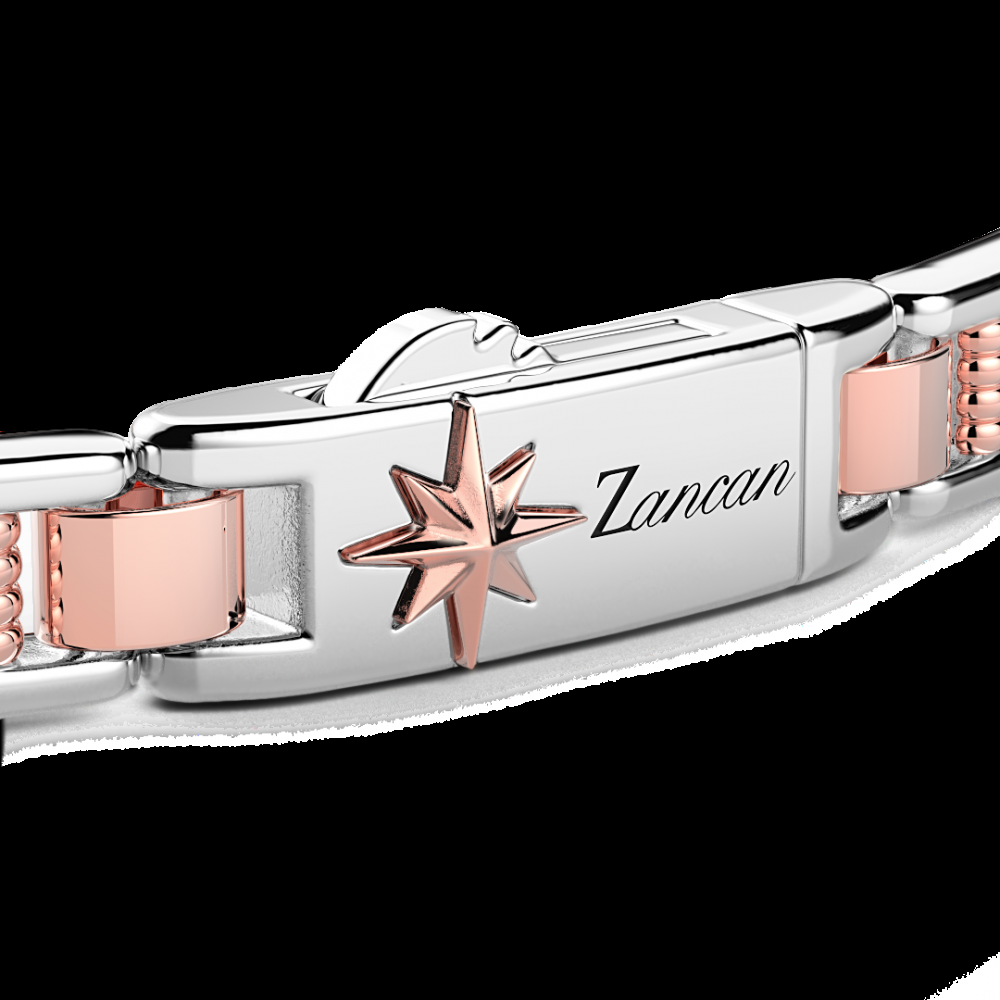 Zancan Bracciale da uomo Zancan in argento e oro rosa Nuovo