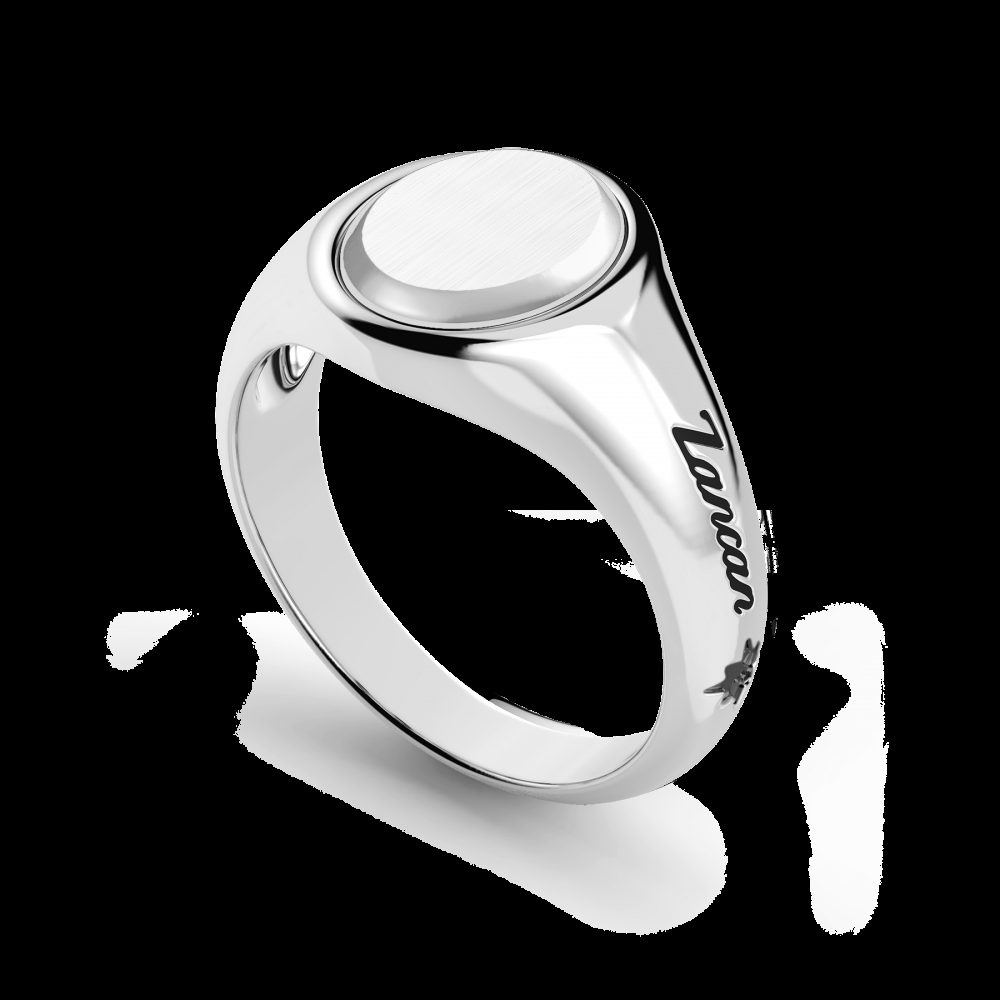 Zancan Anello chavlier Zancan in argento rotondo Qualità