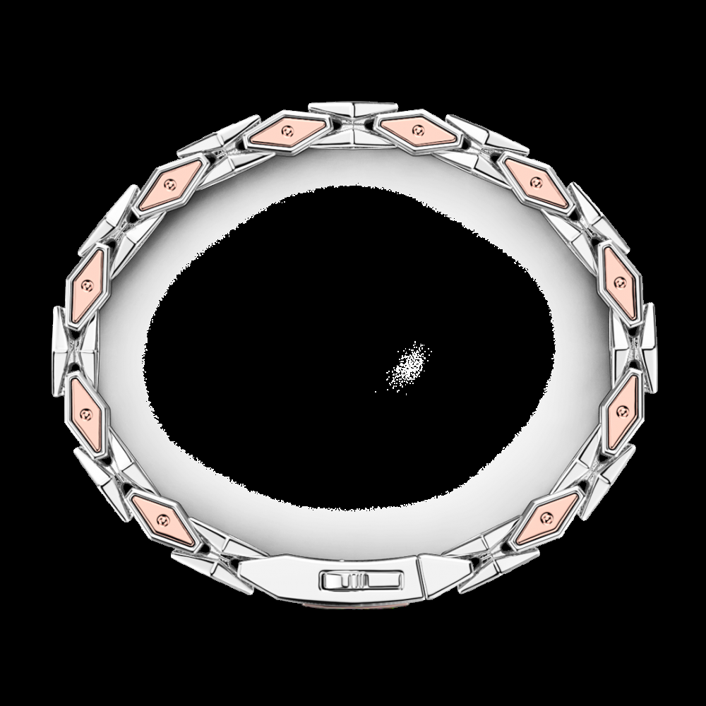 Zancan Bracciale da uomo Zancan in argento e oro rosa Spedizione Gratuita