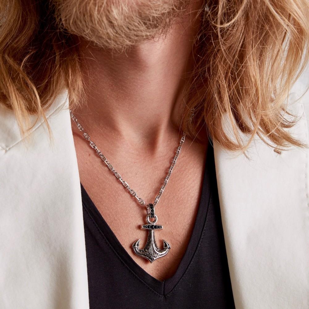 Zancan Collana Zancan in argento pendente ad acora con pietre nere Convenienza