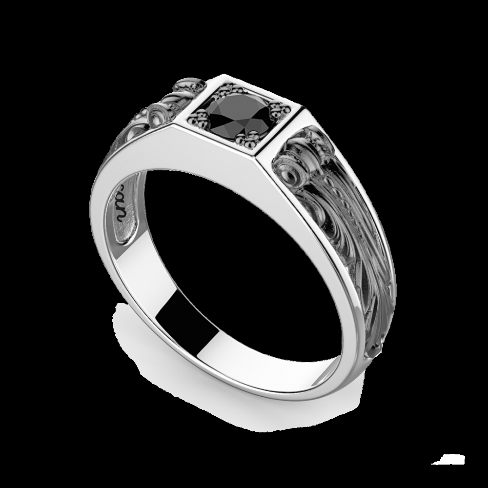 Zancan Anello Zancan in argento con pietra nera Saldi