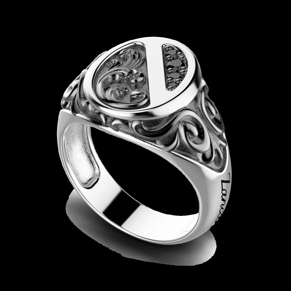 Zancan Anello Zancan in argento con pietre nere 2025