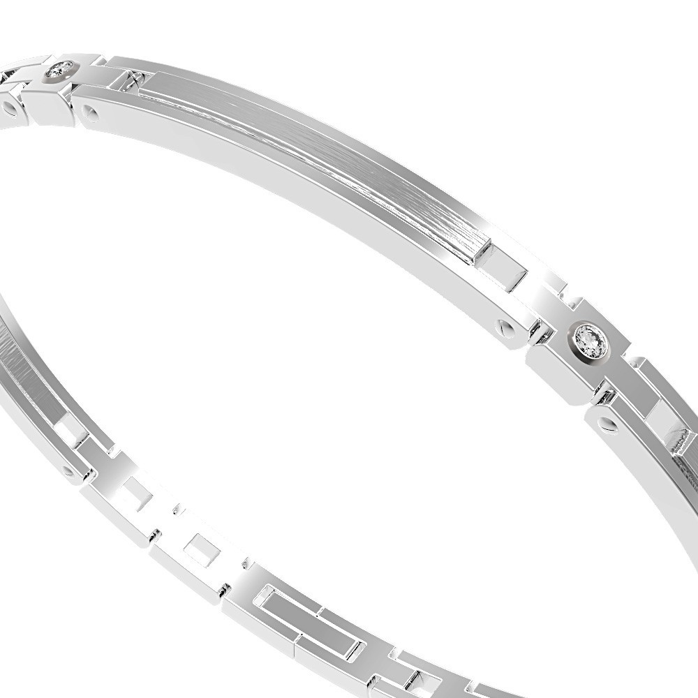 Zancan Bracciale Zancan rigido in acciaio lucido e satinato Prezzo Ridotto