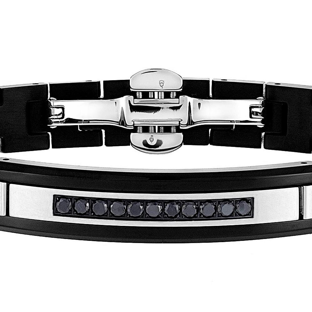 Zancan Bracciale Zancan in ceramica nera e pietre Online