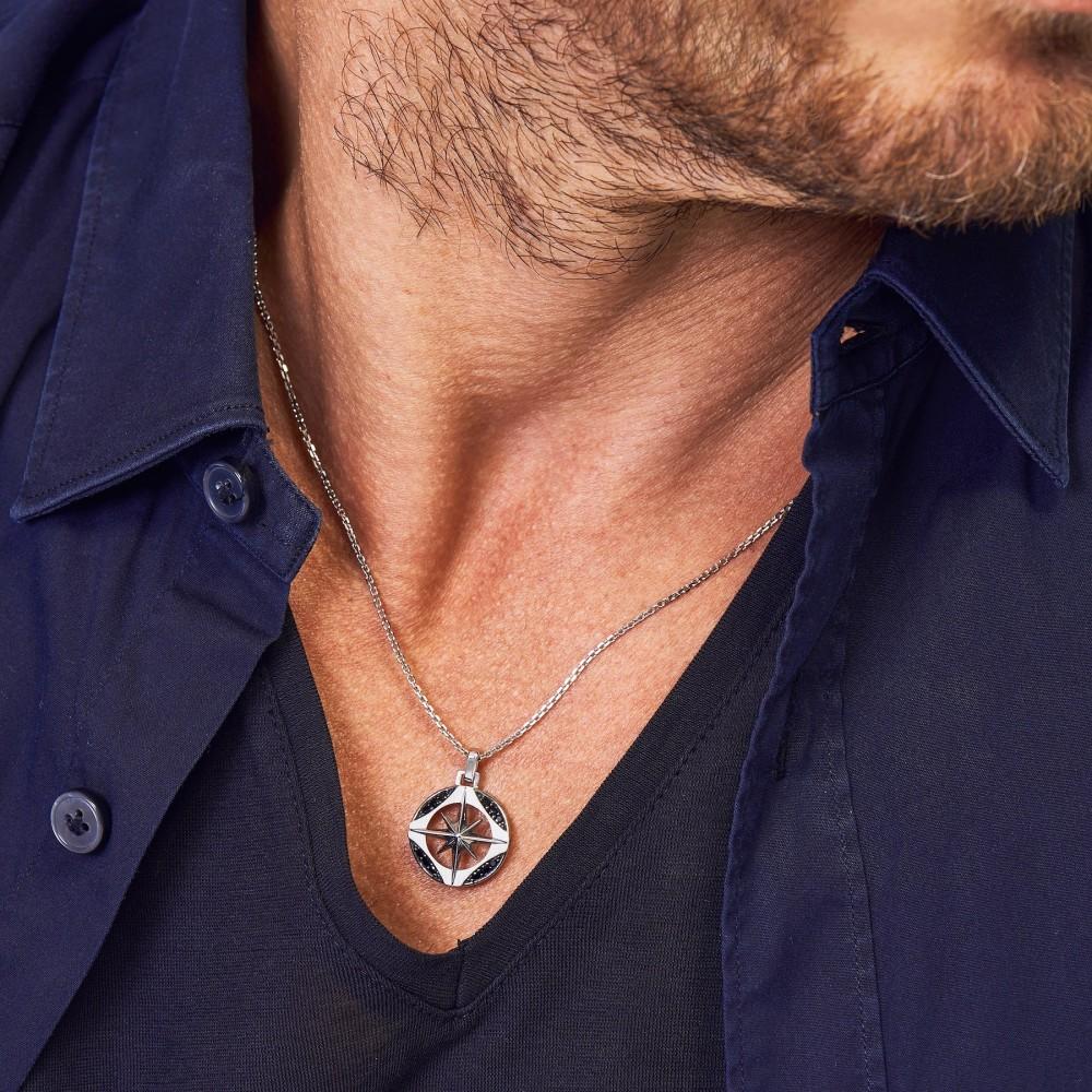 Zancan Collana Zancan in argento con pietre nere Moda