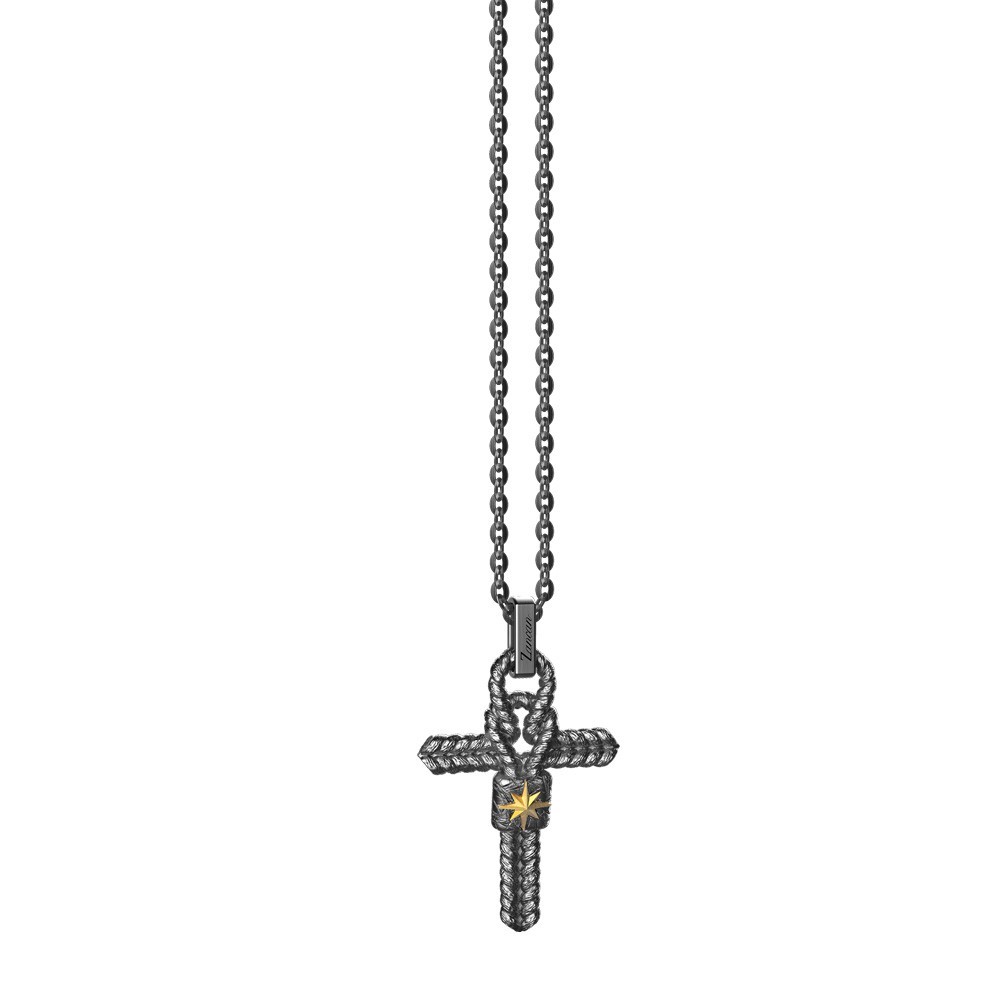 Zancan Collana in argento con croce e nodo piccolo Prezzo Ridotto
