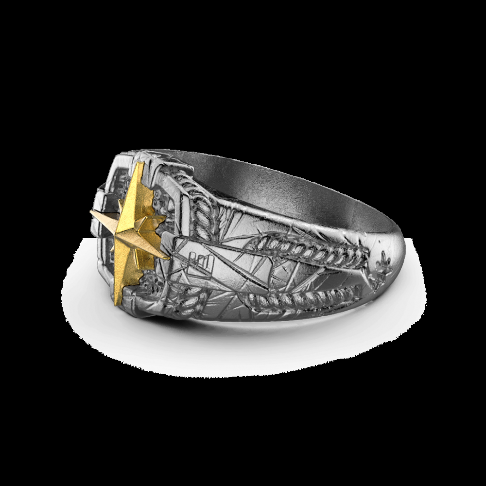 Zancan Anello Zancan in argento brunito con rosa dei venti Sottocosto