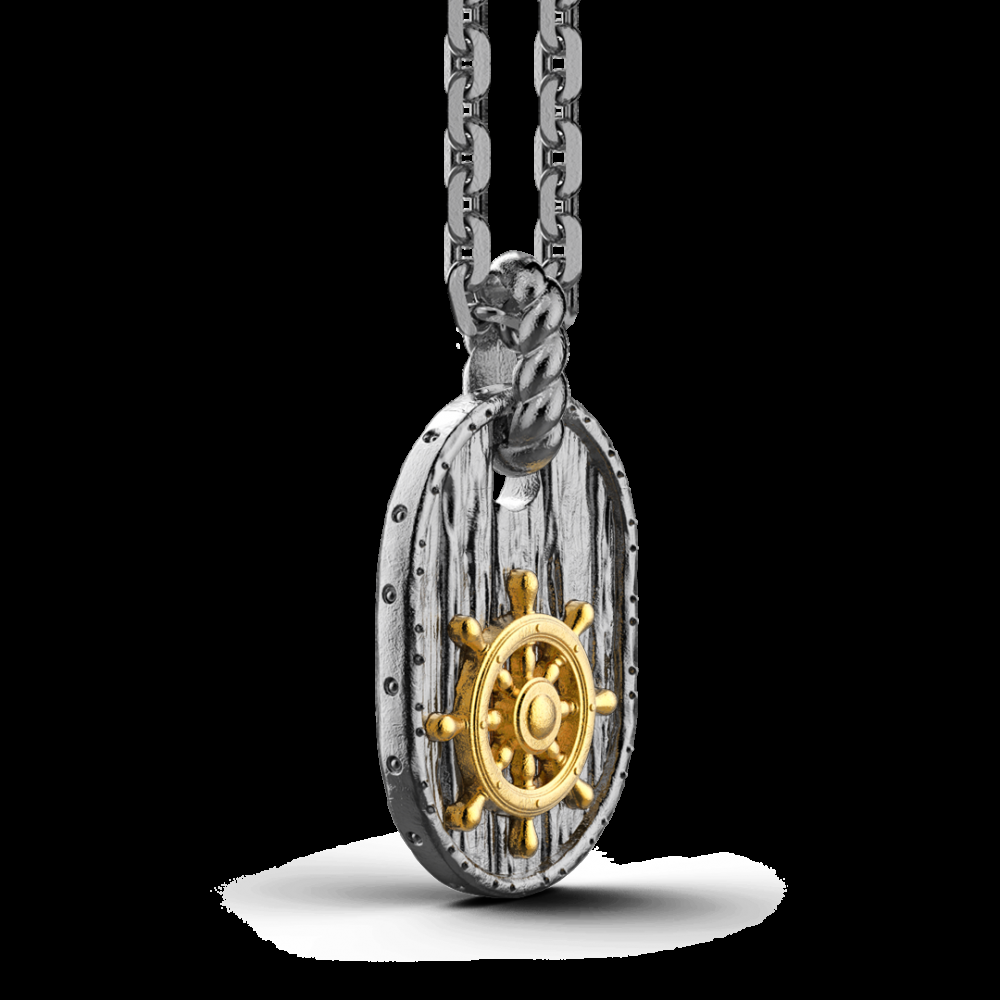Zancan Collana Zancan in argento brunito con timone Presa