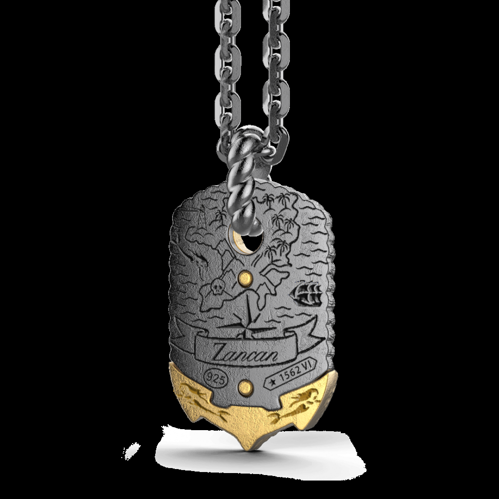 Zancan Collana Zancan in argento brunito con ancora Offerta