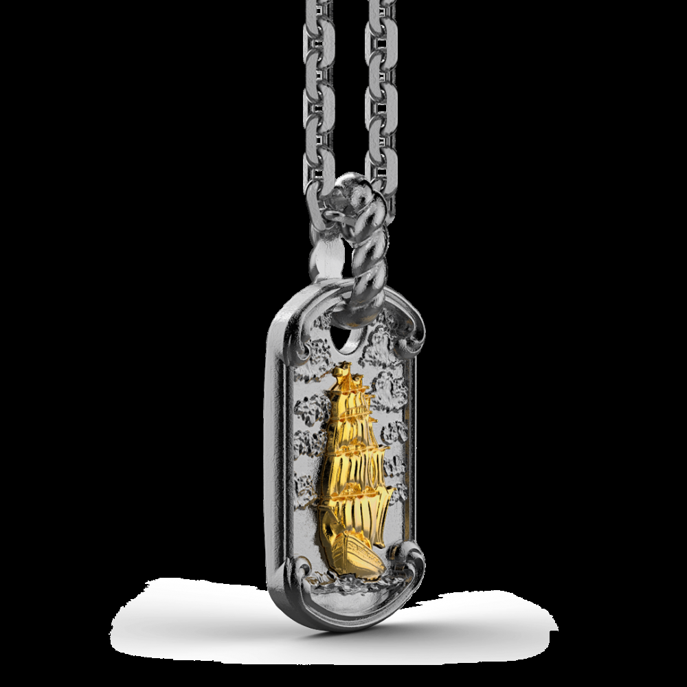 Zancan Collana Zancan in argento brunito con veliero Online