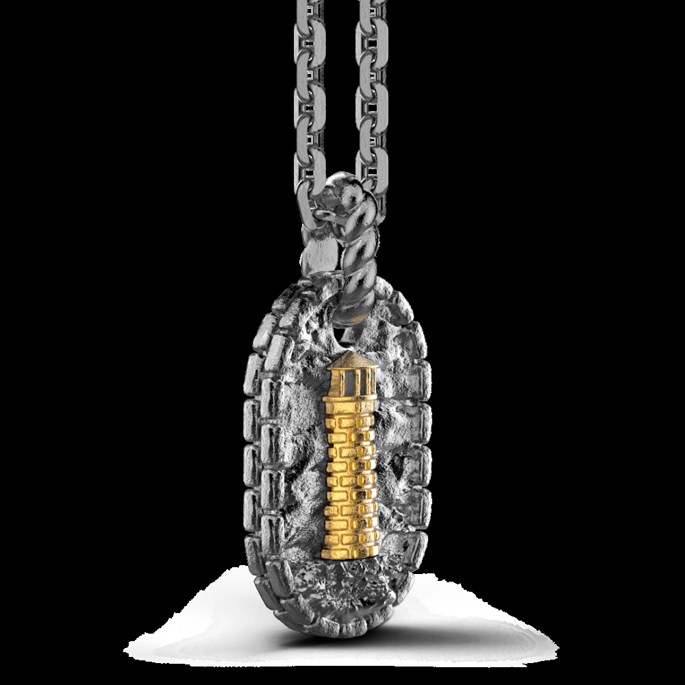 Zancan Collana Zancan in argento brunito con faro Outlet