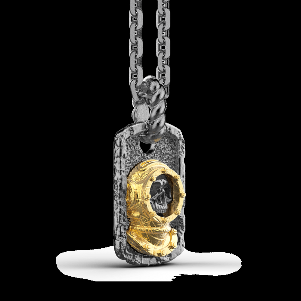 Zancan Collana Zancan in argento brunito con sommozzatore Offerte