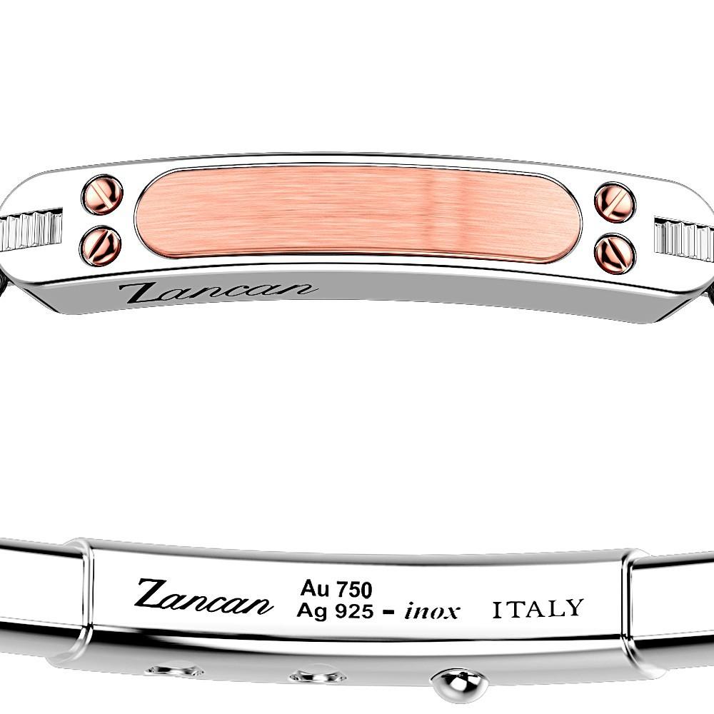 Zancan Bracciale Zancan in argento con inserti in oro 18k e kevlar Nuova