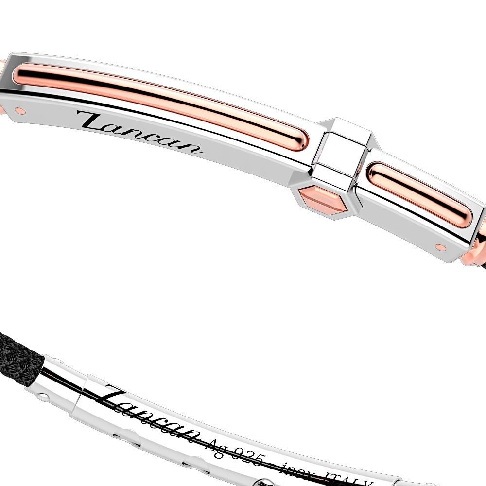 Zancan Bracciale Zancan in argento con inserti in oro 18k e kevlar Moda