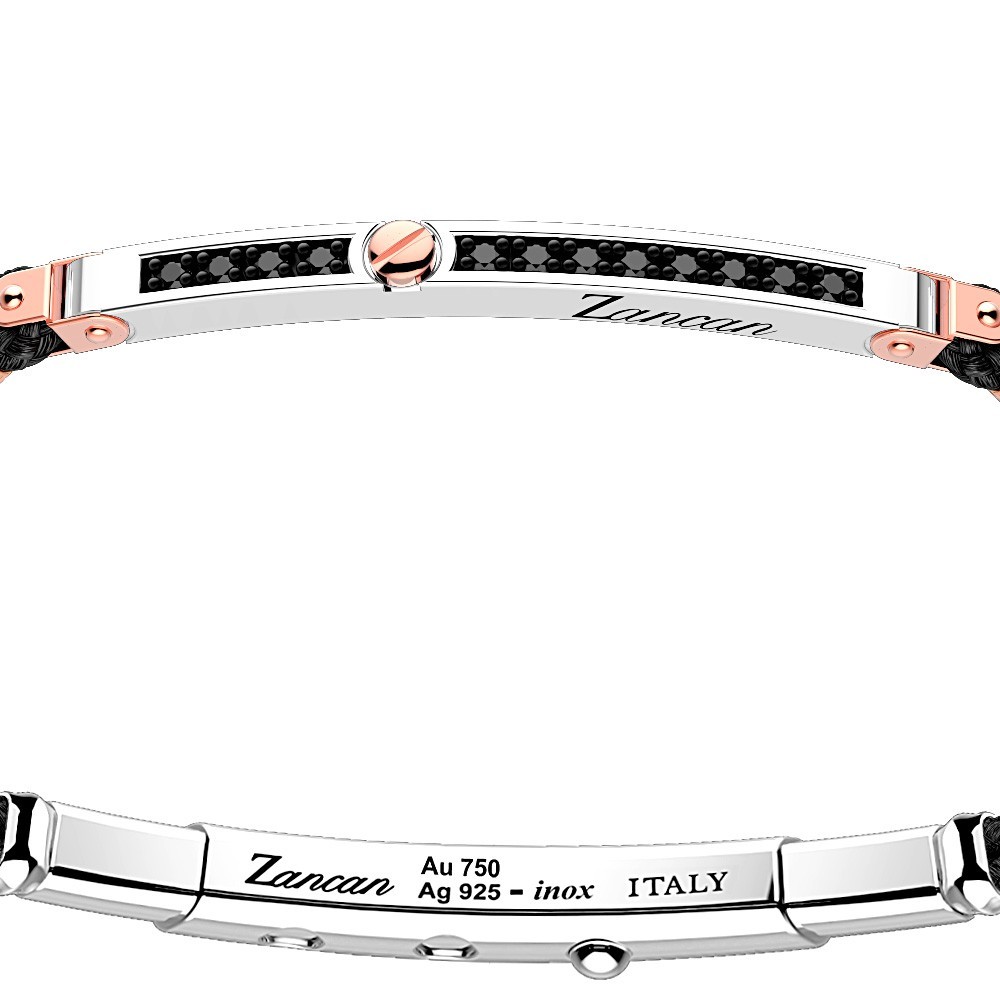 Zancan Bracciale Zancan in argento con inserti in oro 18k pietre e kevlar 2025