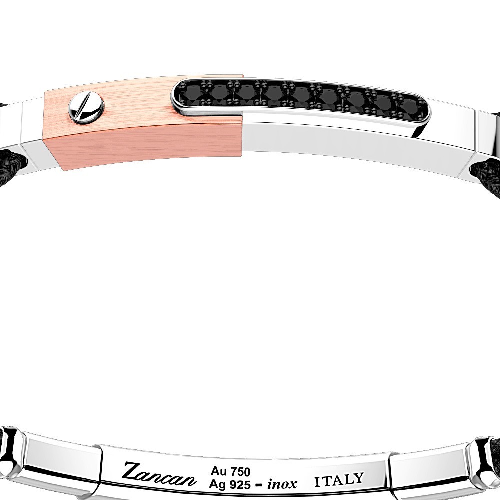 Zancan Bracciale Zancan in argento con inserti in oro 18k pietre e kevlar 2025