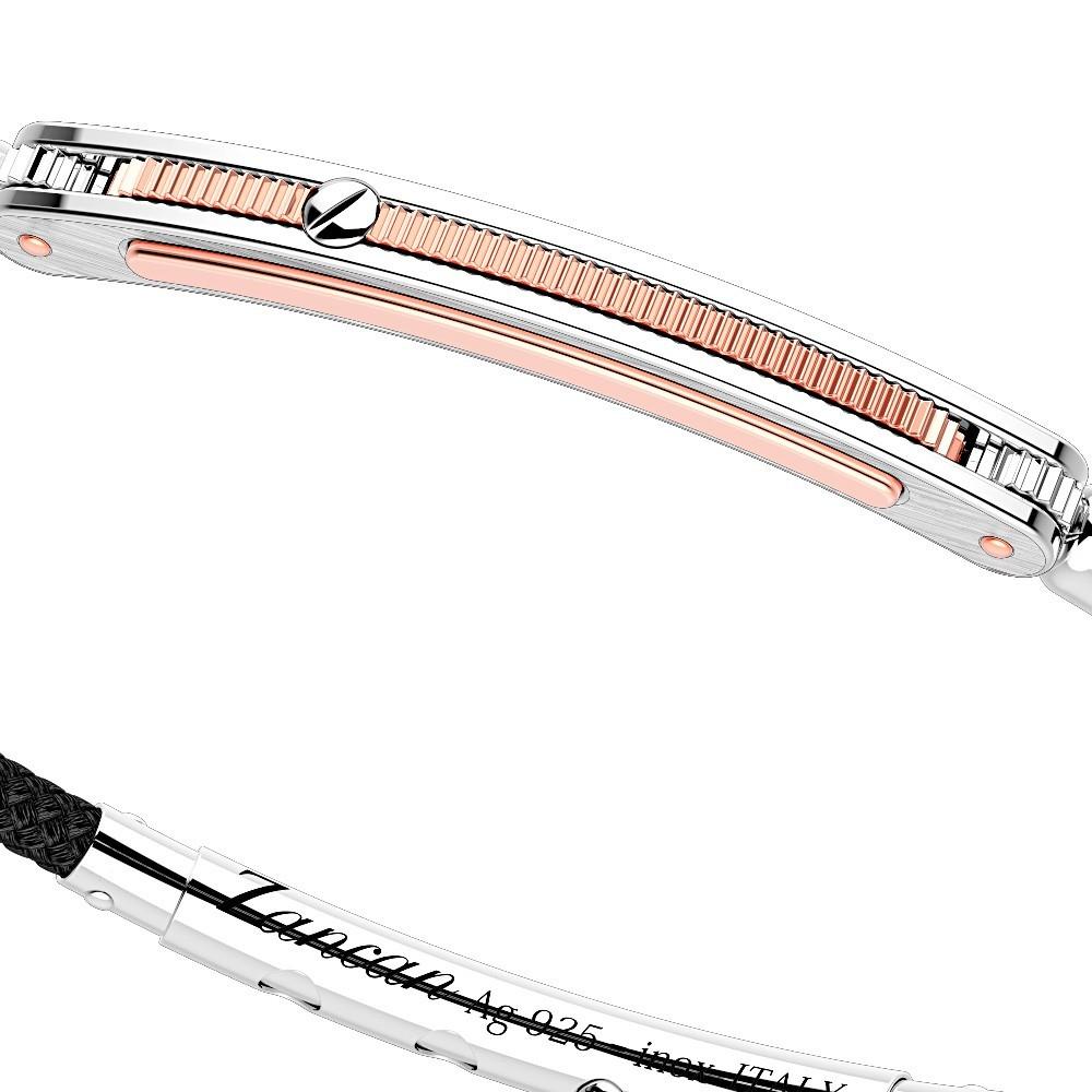 Zancan Bracciale Zancan in argento con inserti in oro 18k e kevlar Spedizione Gratuita