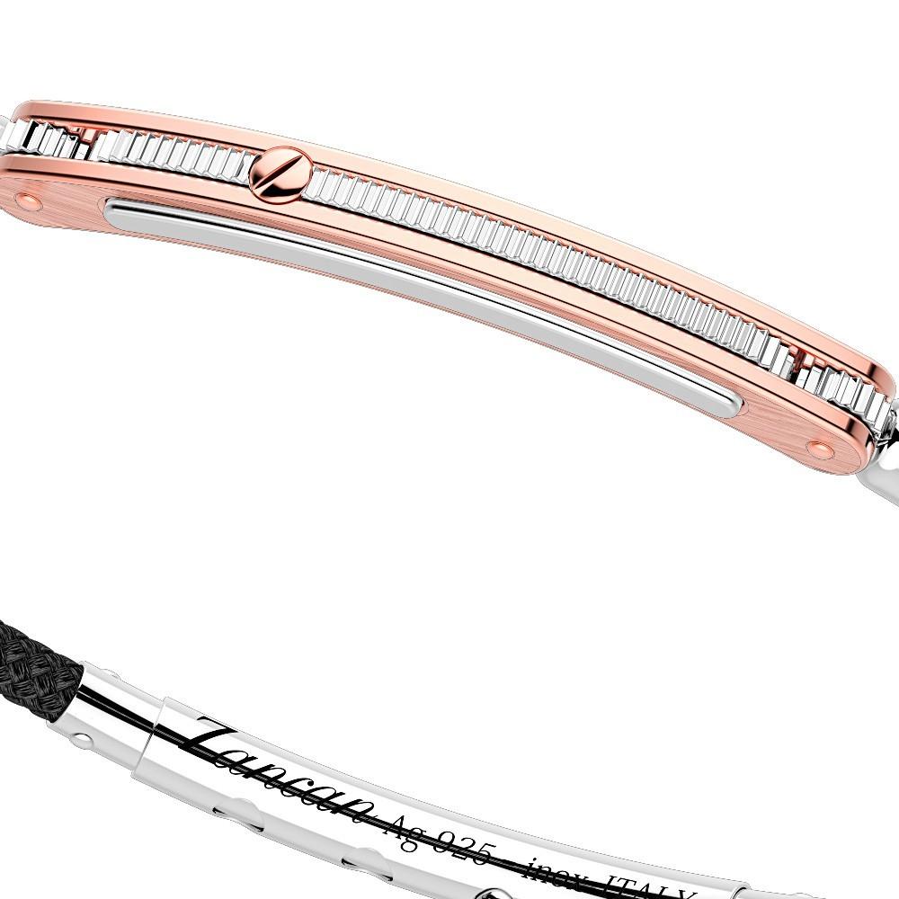 Zancan Bracciale Zancan in argento con inserti in oro 18k e kevlar Pezzi Unici