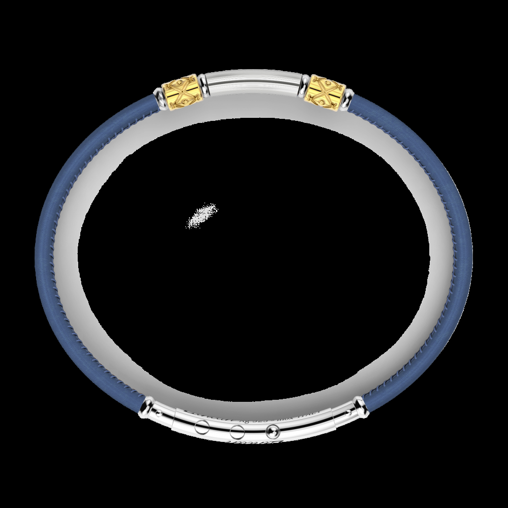Zancan Bracciale Zancan in pelle naturale con targa in argento Promozione Limitata