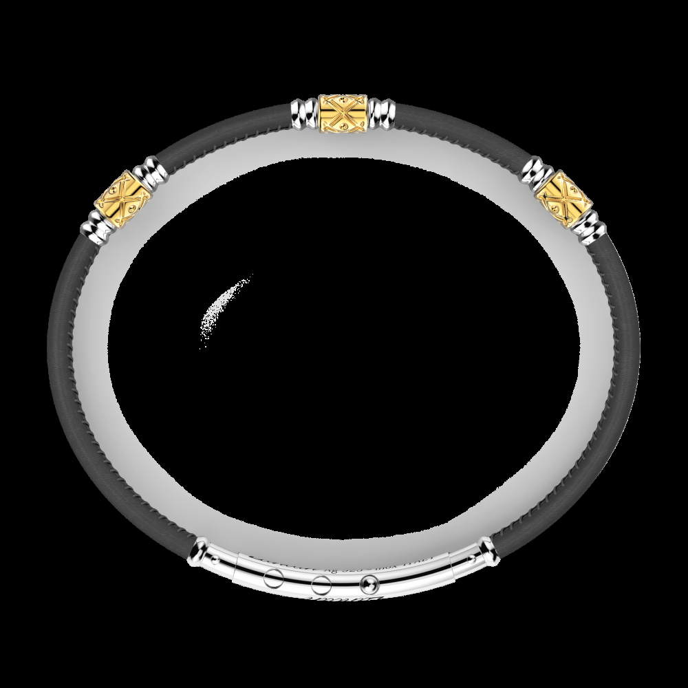 Zancan Bracciale Zancan in pelle naturale con elementi in argento Affare Del Giorno