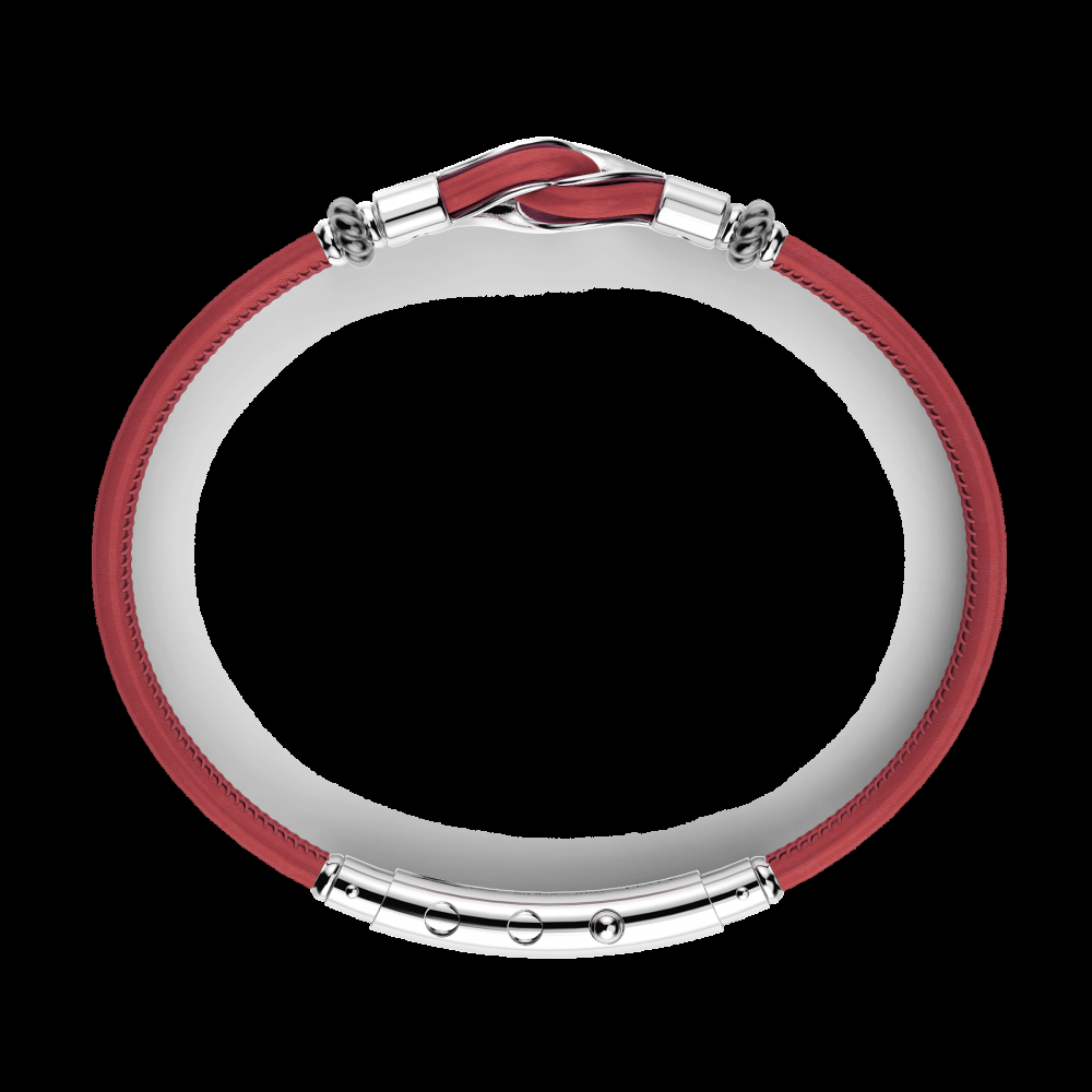 Zancan Bracciale Zancan in pelle naturale con nodo in argento Sconto