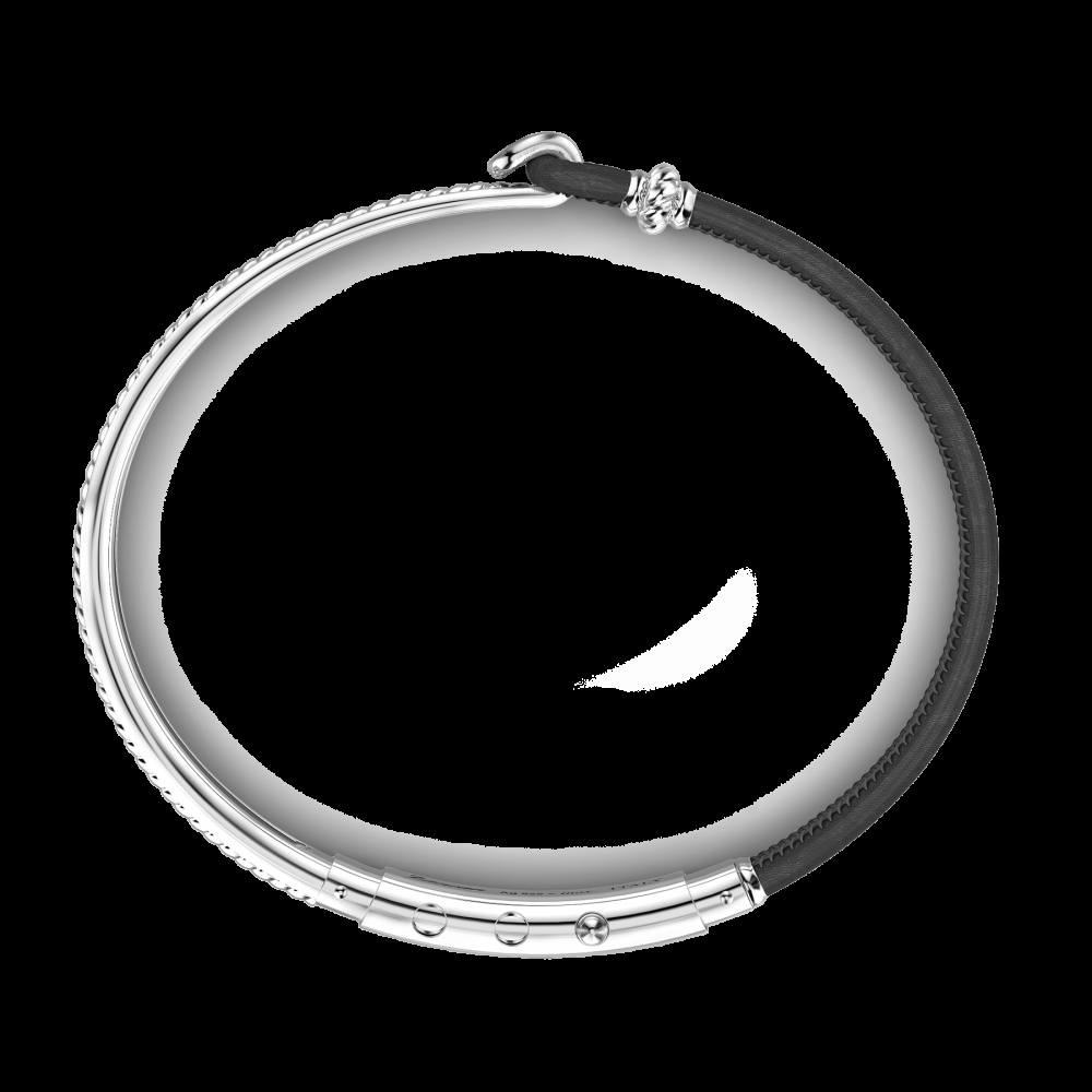 Zancan Bracciale Zancan in argento e pelle naturale Offerta