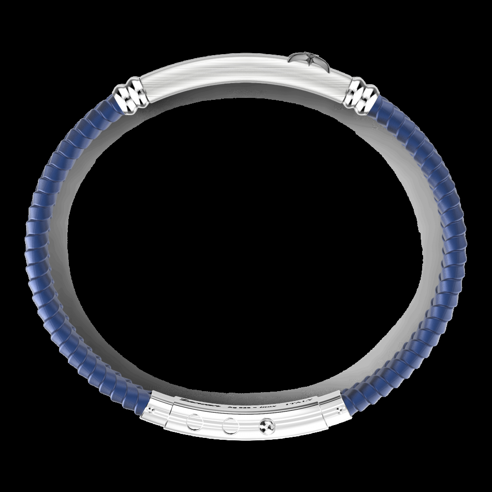 Zancan Bracciale Zancan in silicone nero con targa in argento Hotsell