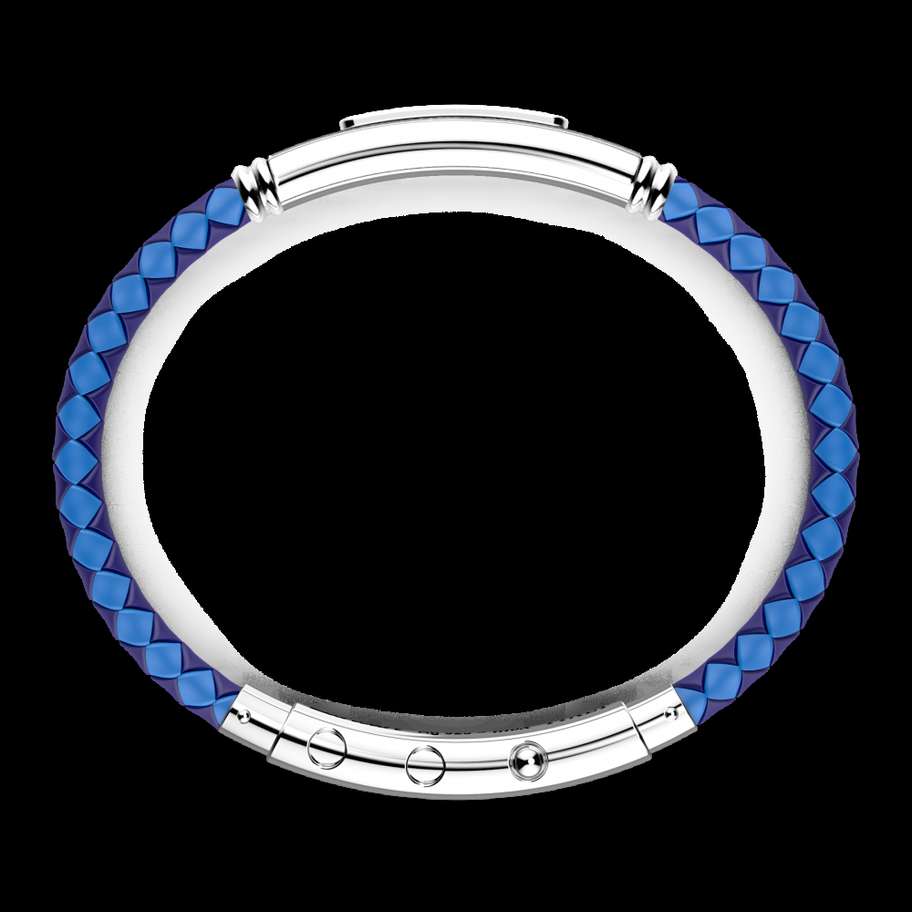 Zancan Bracciale Zancan in silicone con targa in argento e pietre nere I Più Venduti