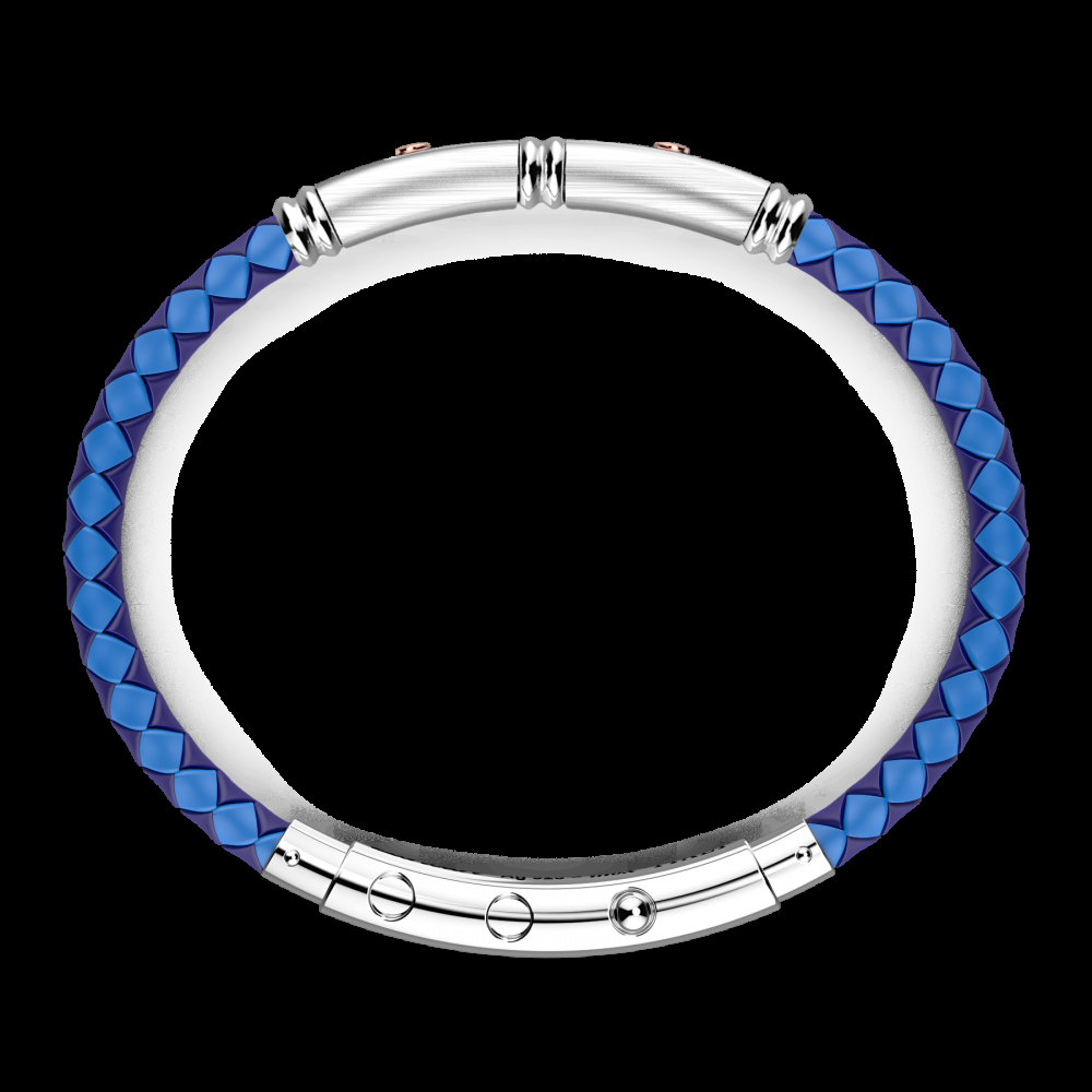 Zancan Bracciale Zancan in silicone nero con targa in argento e dettagli in oro rosa 2025