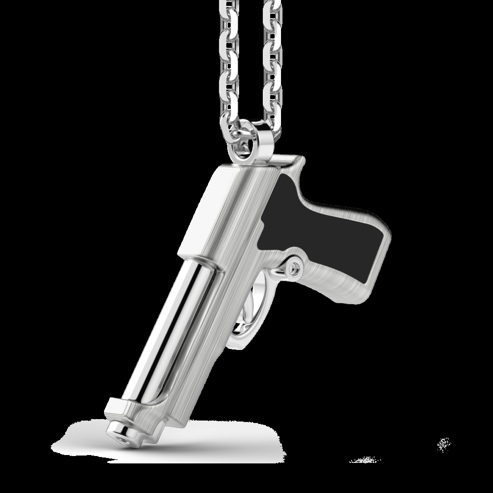 Zancan Collana Zancan in argento con pendente a pistola Presa