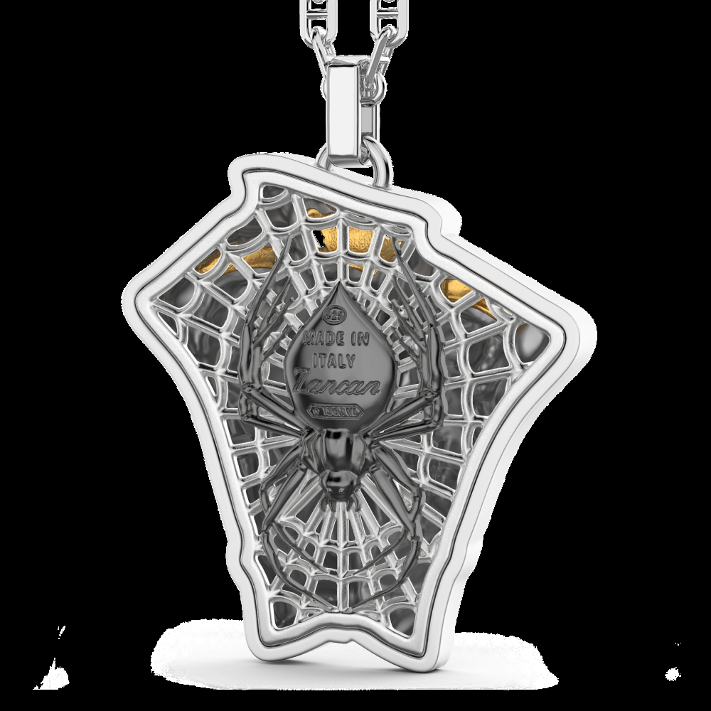 Zancan Collana Zancan in argento con pendente a carte da gioco Vendite Flash
