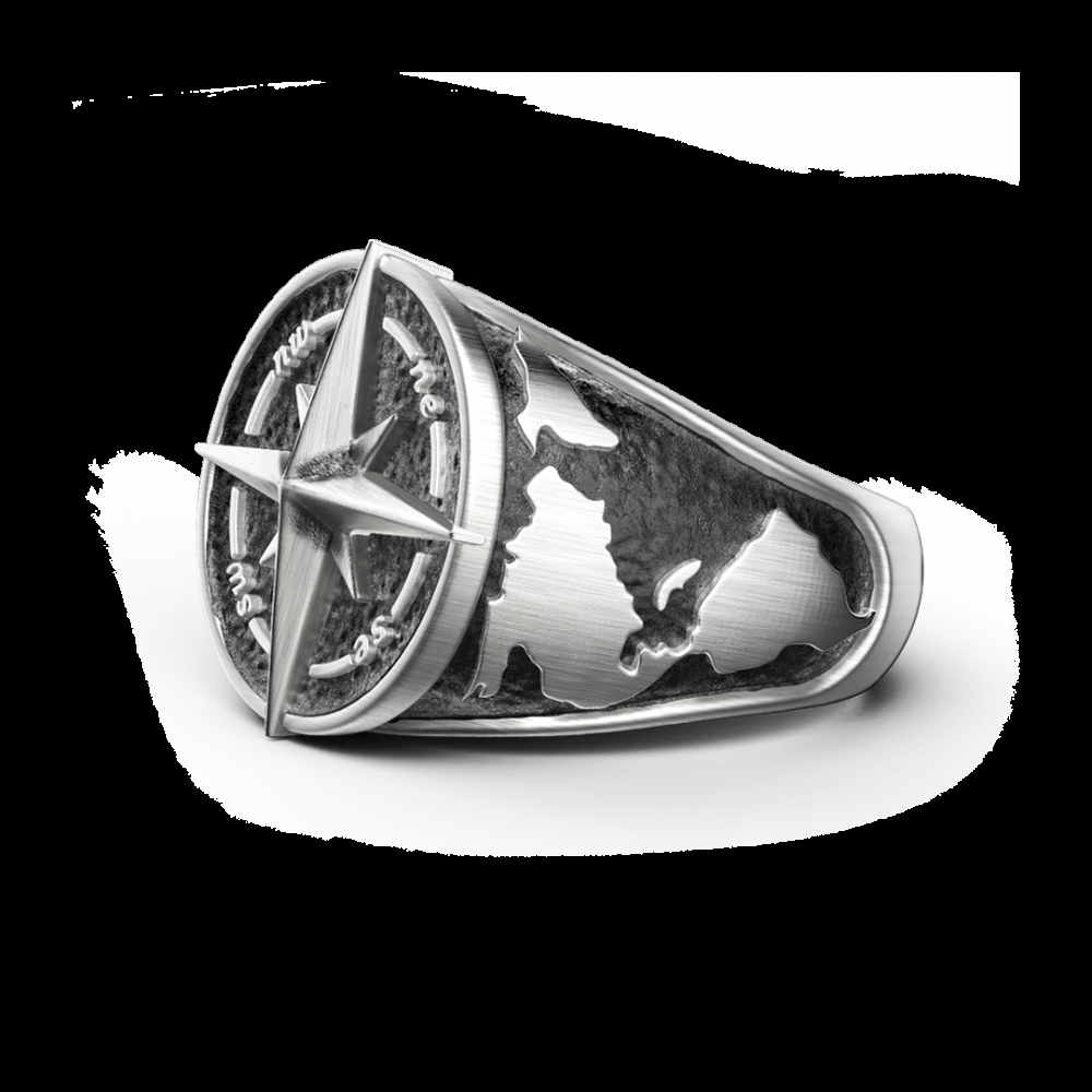 Zancan Anello Zancan in argento con finitura vintage In Linea