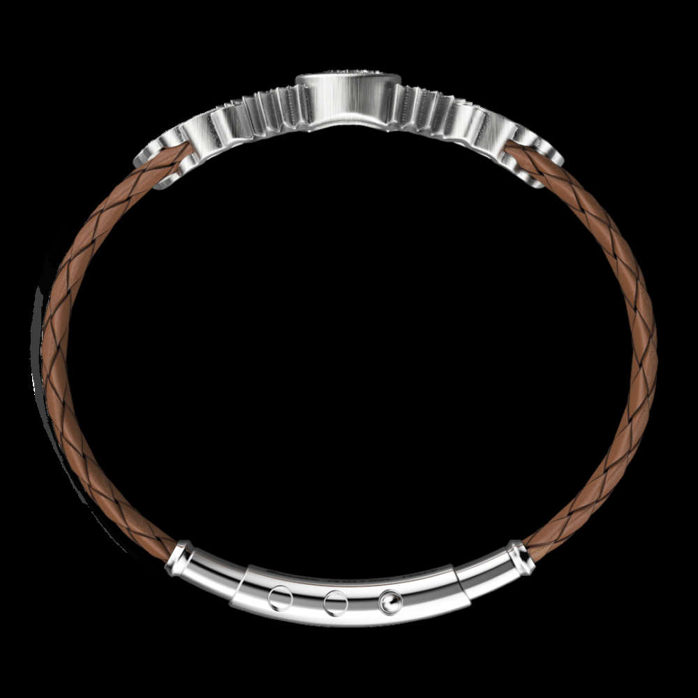 Zancan Bracciale Zancan in argento e pelle con aquila Promozione