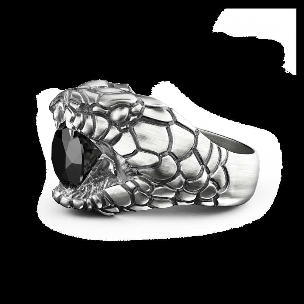 Zancan Anello Zancan cobra in argento con finitura vintage Negozi Online
