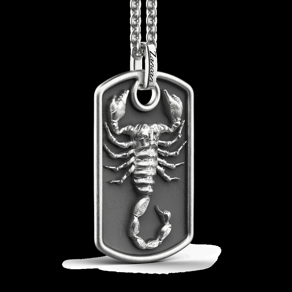 Zancan Collana Zancan in argento con scorpione su pendente a targa Shopping Online