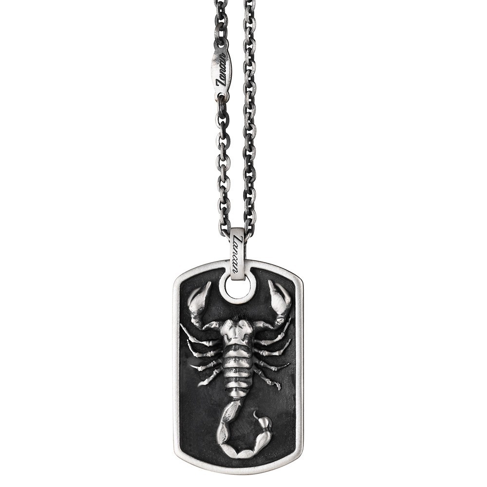 Zancan Collana Zancan in argento con scorpione su pendente a targa Shopping Online