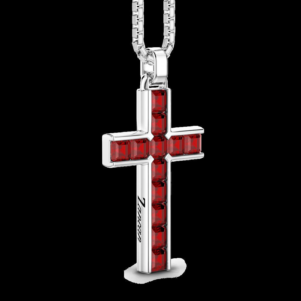 Zancan Collana Zancan in argento con pendente a croce e pietre naturali Saldi