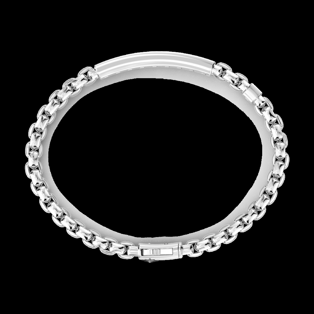 Zancan Bracciale Zancan in argento con targa centrale e pietre naturali Vendita Economica
