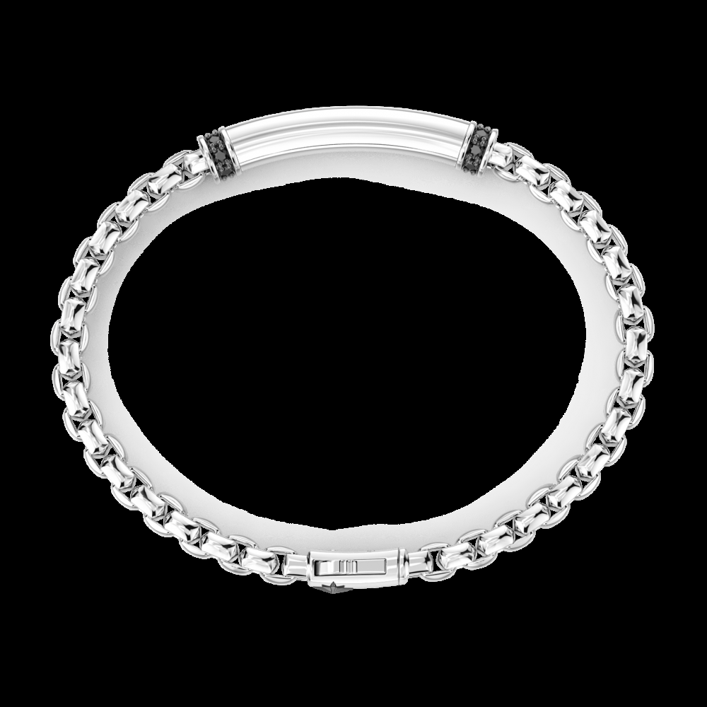 Zancan Bracciale Zancan in argento con targa centrale Vendite Flash