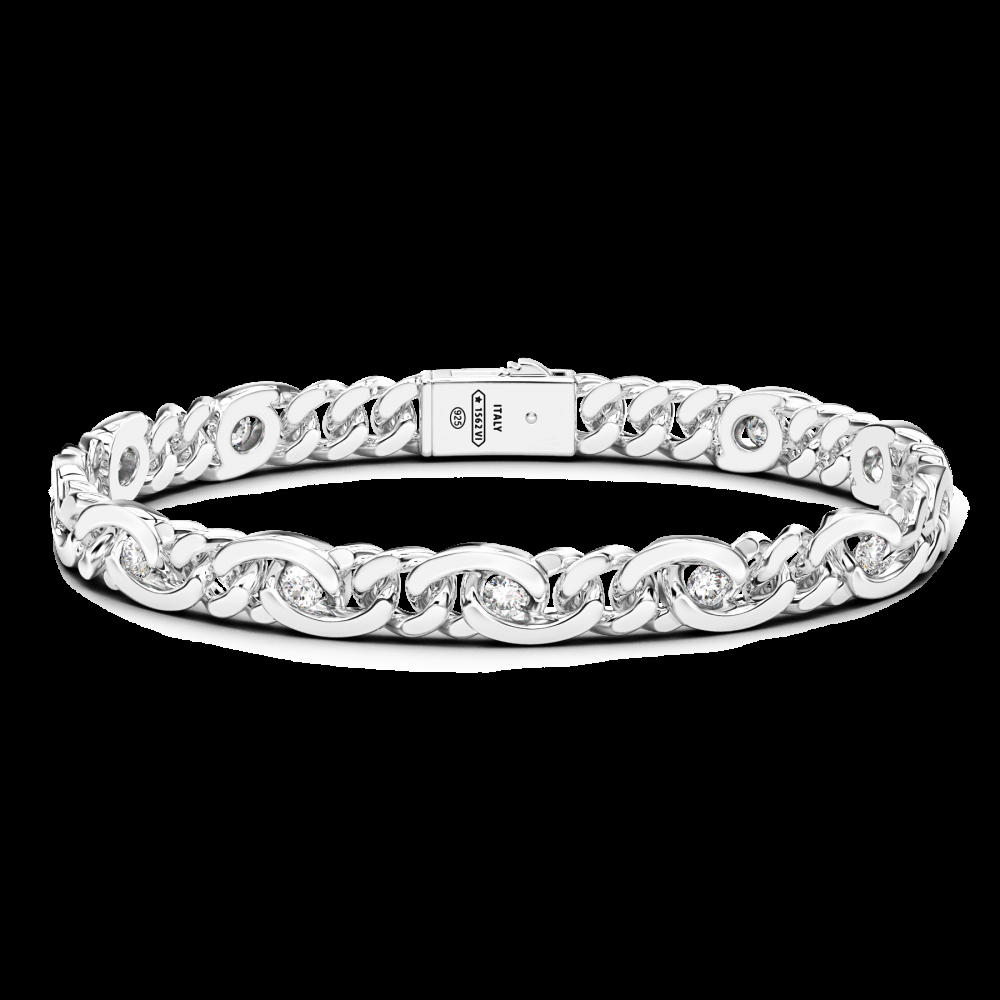 Zancan Bracciale solo maglia Zancan in argento con pietre Moda