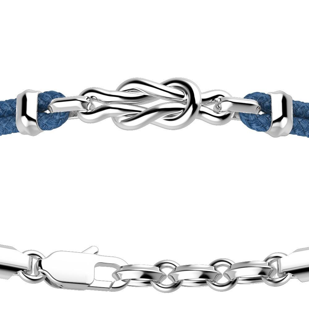 Zancan Bracciale Zancan in kevlar e nodo in argento Fino al 50% di sconto