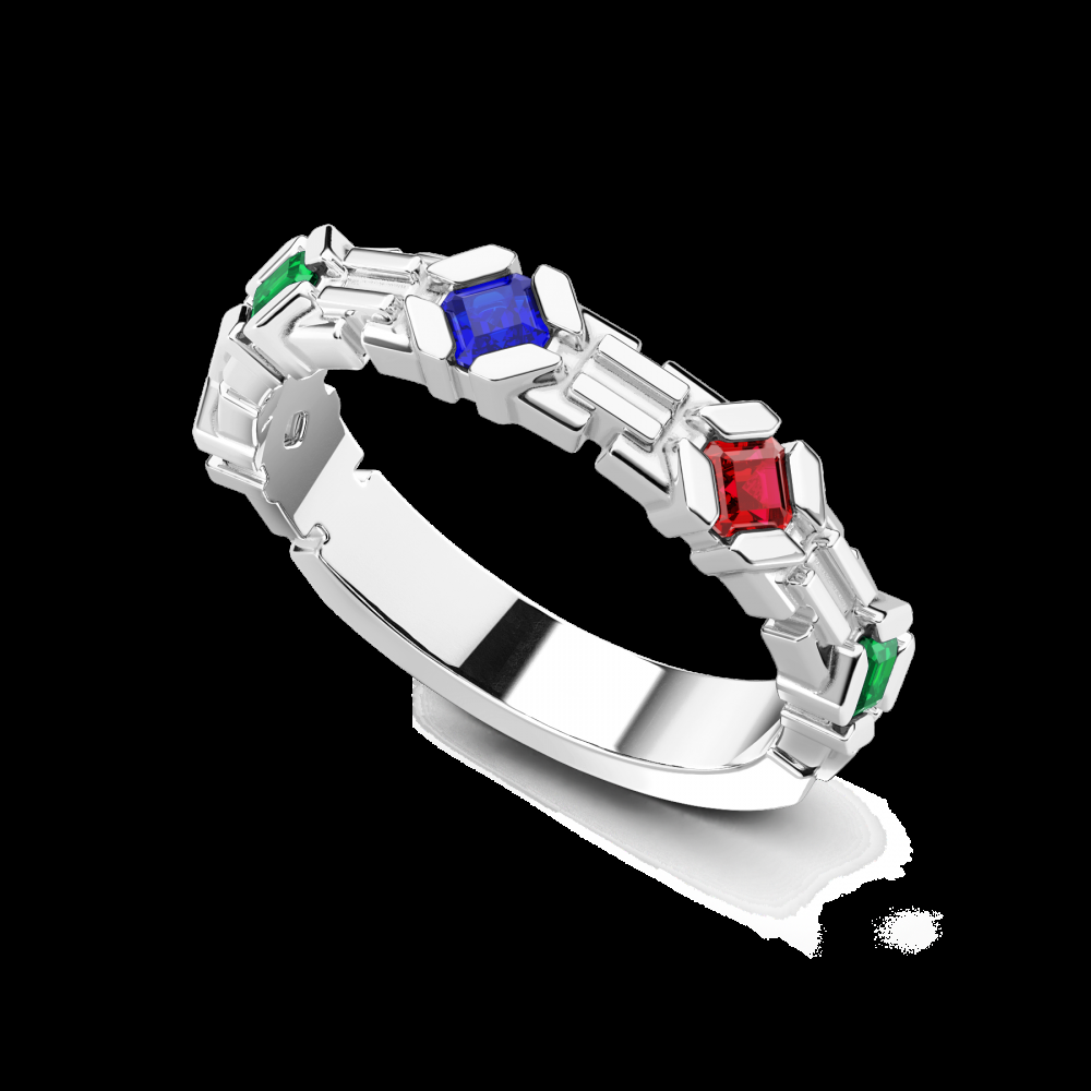 Zancan Anello a fascia Zancan in argento e pietre naturali Promozione