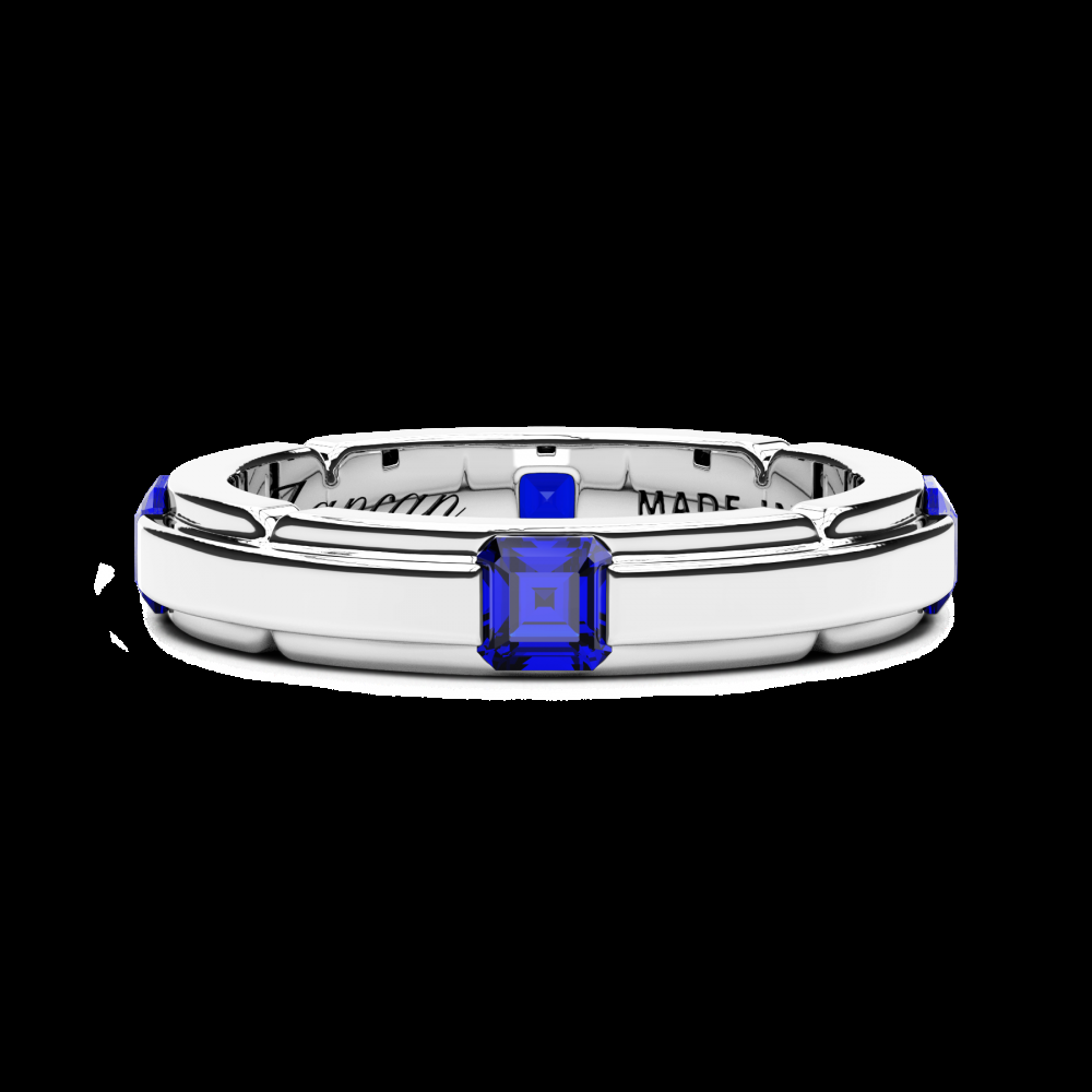 Zancan Anello a fascia Zancan in argento e pietre naturali