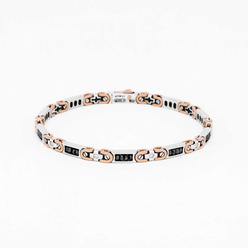 Zancan Bracciale Zancan in oro bianco con diamanti