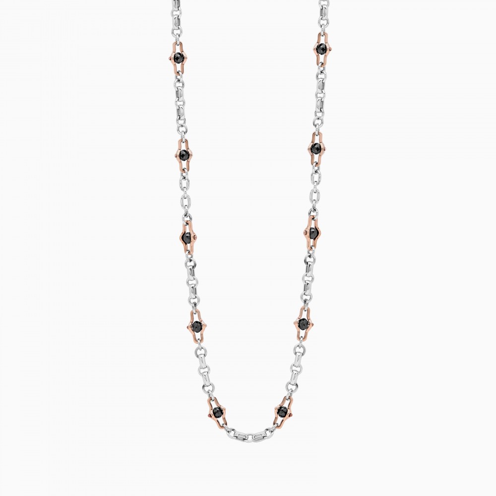 Zancan Collana uomo in oro bianco con diamanti Outlet