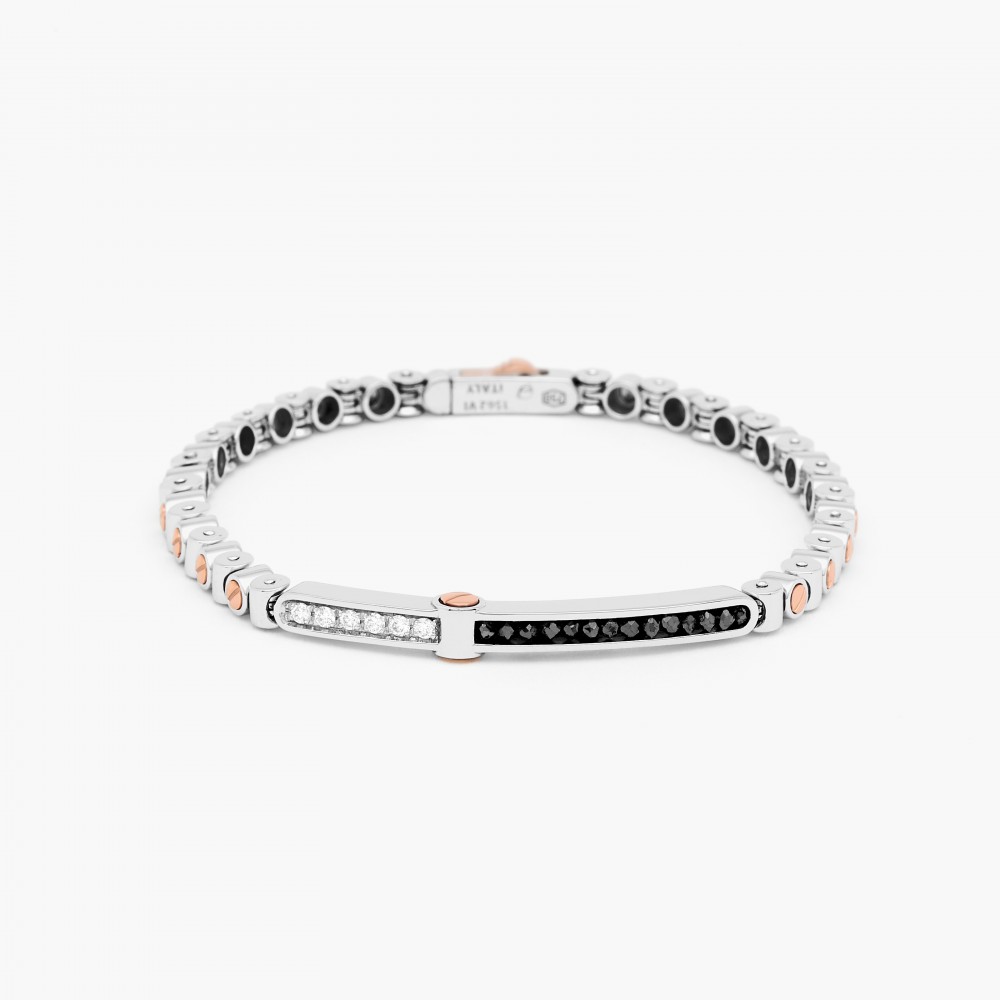 Zancan Bracciale Zancan in oro bianco con diamanti Vendita Calda