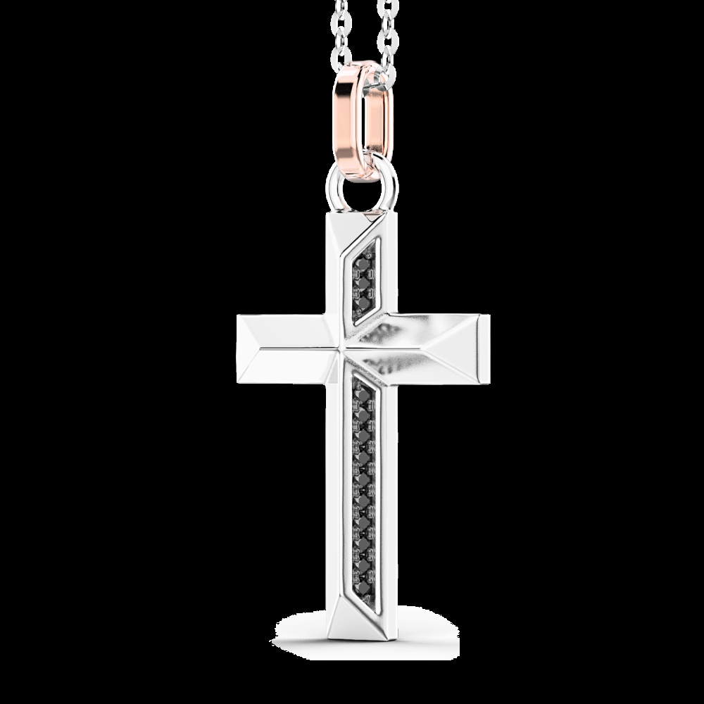 Zancan Collana Zancan in oro con pendente a croce e diamanti Black Friday