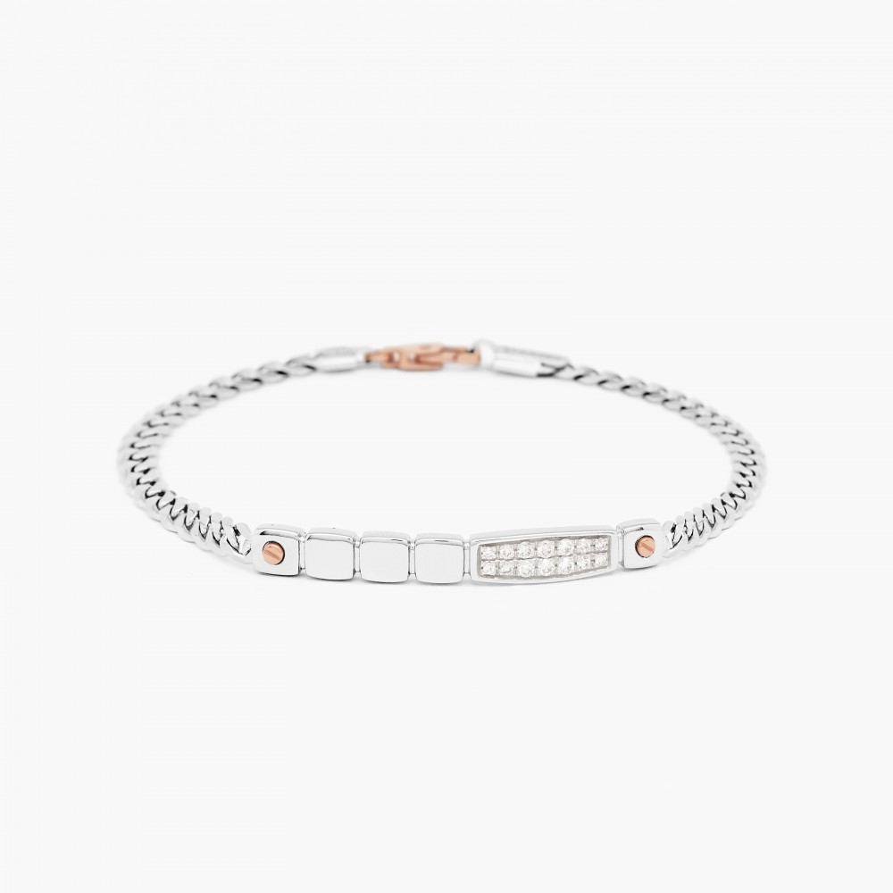 Zancan Bracciale Zancan in oro bianco con diamanti